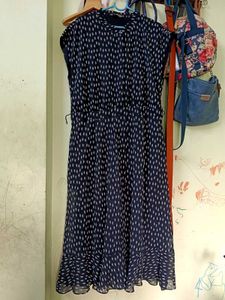 Black & Cream Print Dress