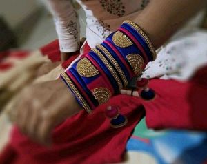 Bridal Therad Bangal Set