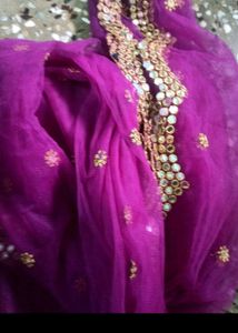 Organza Ethnic Dress  Royl Blue  Color With Dupatt