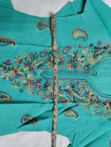 Green Chikankari Kurta