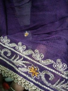 Embroidered salwar suit with dupatta