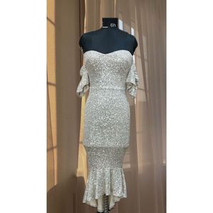 Sequin Off Shoulder Mermaid Dress