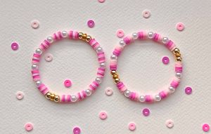 Handmade Pink Bracelets (Pack of 2) 💝