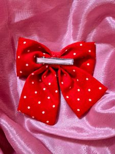 Polka Dot Hair Bow