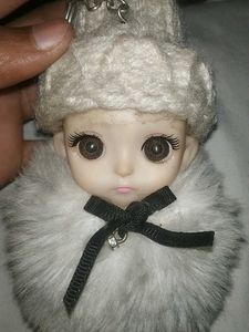 Cute Plush Doll with Pom-Pom Hat