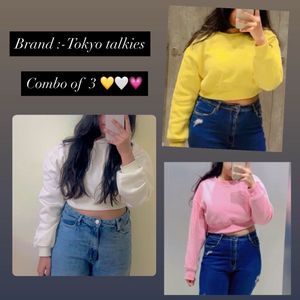 Tokyo Talkies drop shoulder Sweatshirt Combo of 3