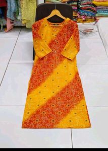 New Kurti Bandni Print