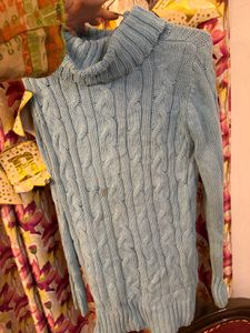 Cozy Blue Turtleneck Sweater
