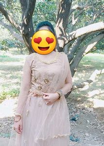 Biscuit colour lehnga choli set