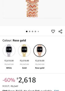 Luxury Rose Gold Women Stylish Watch