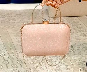 Pink Glitter Clutch
