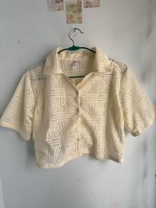Casual Regular Sleeves Striped Women White Top