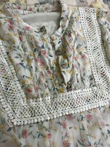 Floral Lace Sheer Tunic Top