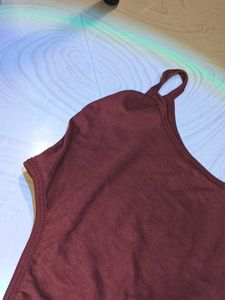 Burgundy Thong Bodysuit