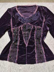 Purple Whimsy Goth Full Sleeve Top