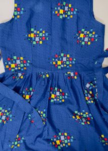 Blue Printed Dress