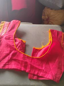 Fancy Saree Traditional. Ready Made Blouse