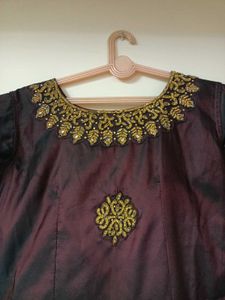 Elegant Maroon Anarkali Dress