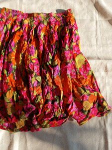 Floral Print Skirt