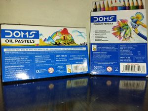 Doms Oil Pastels+Doms Pencil Colours+examination Board