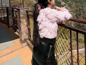 Barbie Pink Furry Top With FREE Hairclips!
