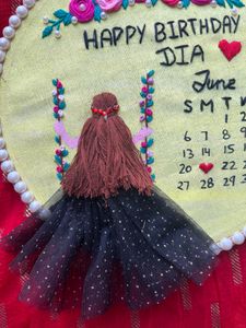 Birthday Girl Embroidery Hoop
