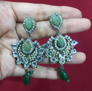 Green Stone Earrings