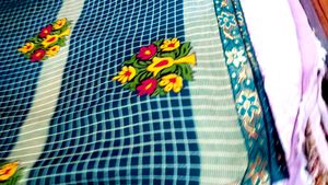 Floral Embroidered  saree