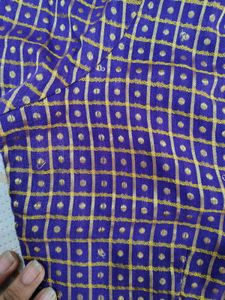 Purple Checked Readymade Blouse