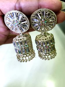 Silver Jhumka Earrings