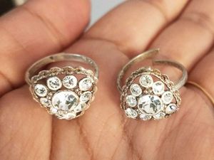 Pure Silver Toe Rings Pair