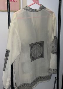 Palm Print Button-Down Shirt