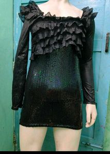 Sequin Ruffle Party Dress