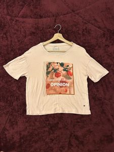 Bold Statement Graphic Tee | Peach Pink | Size M