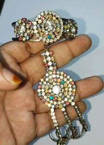 Braslate Bridal stone work fancy stichable