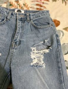 Ripped Flare Jeans