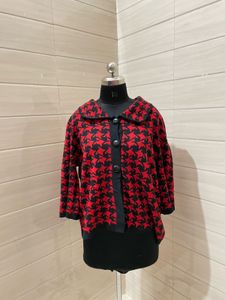 korean houndstooth sweater for women