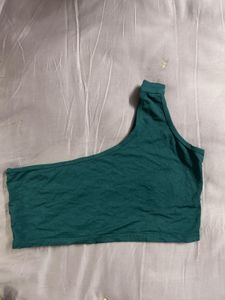 Green One-Shoulder Top