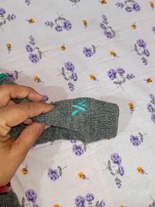 Unisex Grey Wollen Onesie With Hoodie