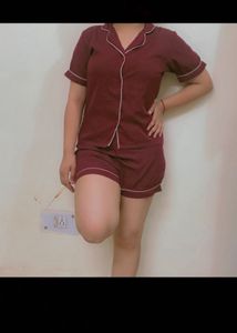 Burgundy Night Suit