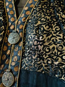 Black And Golden Anarkali