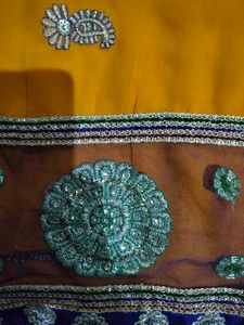 Yellow N Purple Saaree