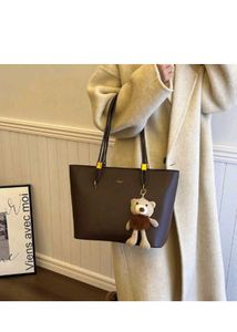 🆕Brown Tote Bag with Charm