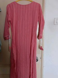 Pink Embroidered Kurti