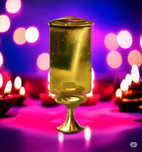 DECORATIVE Diya Stand With Magic Sticker
