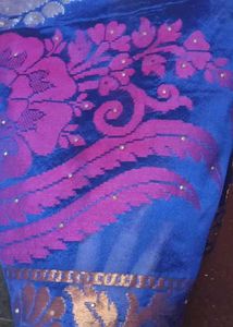 Royal Blue Pure Banarsi Silk Saree