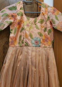 Organza Net Ethnic Long Dress
