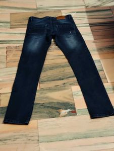 Dark Blue Wash Denim Jeans For Boys