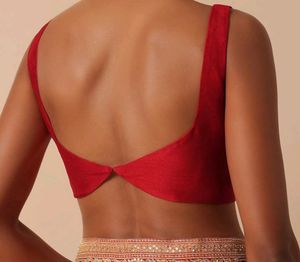 Padded Silk 1 Back Hook  Blouse