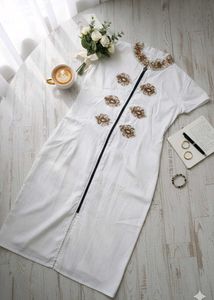 White Embroidered Detail Dress